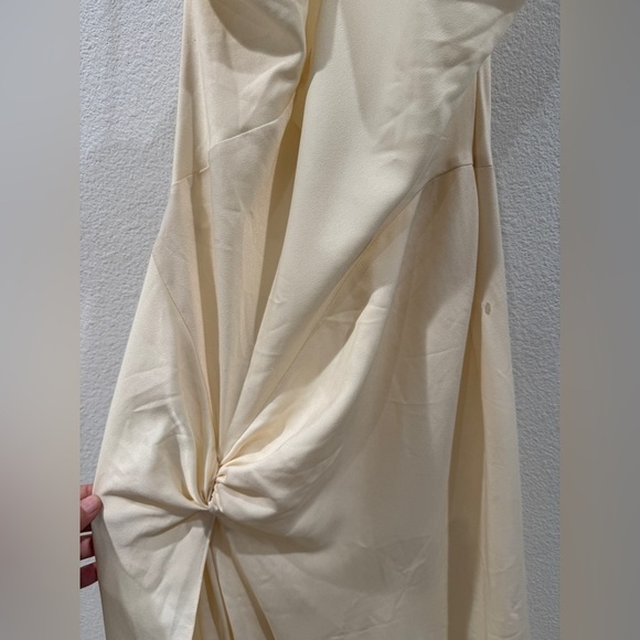 NWOT Ronny Kobo Collection Selina Ivory Halter High Slit Formal Maxi Dress Large - Picture 6 of 17